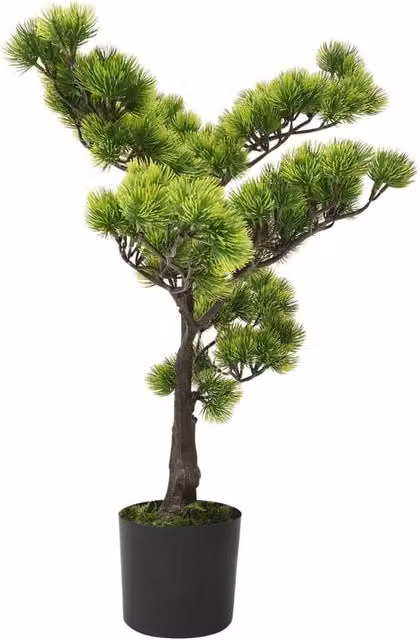 Berkfield Home Artificial Pinus Bonsai Tree with Round Pot, Green, Height: 60 cm – 1