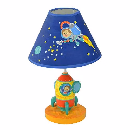 Fantasy Fields Outer Space Kids LED Night Light Table Lamp, Blue – 1