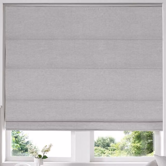 Terrys Willow Made to Measure Blackout Roman Blind in Grey Fog