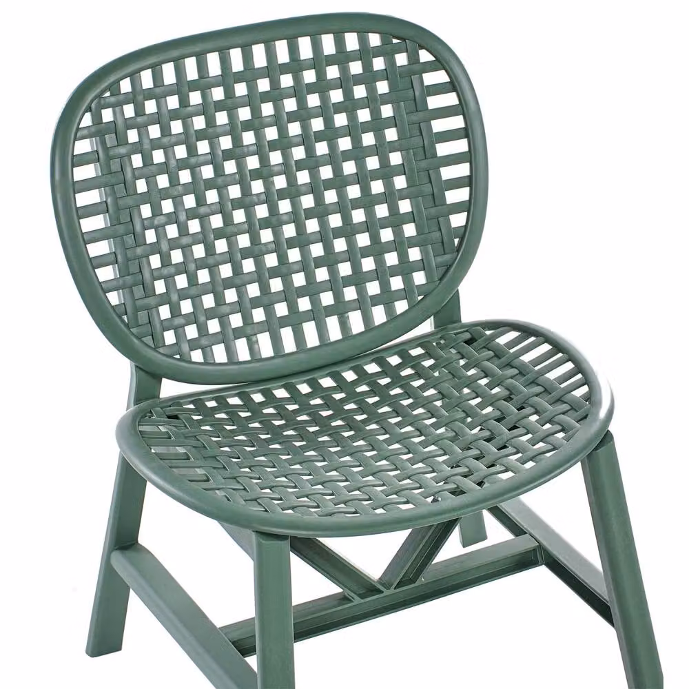 Wyld and Coco Green Bistro Set with Round Table and Low Chairs – 3