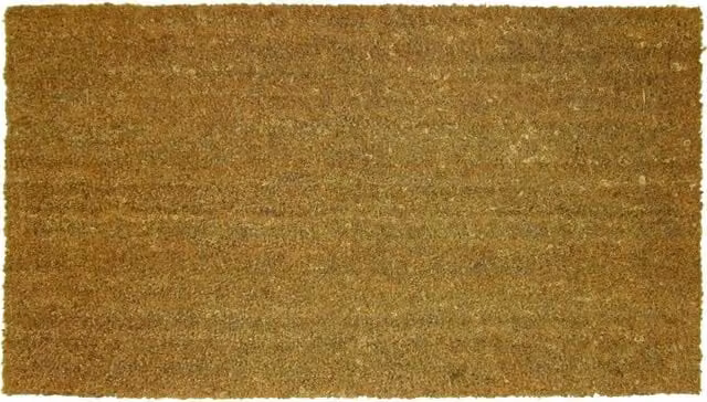 THE RUGS Plain Design Coir Doormat, Brown, W/D/H: 70 x 40 x 1.5 cm