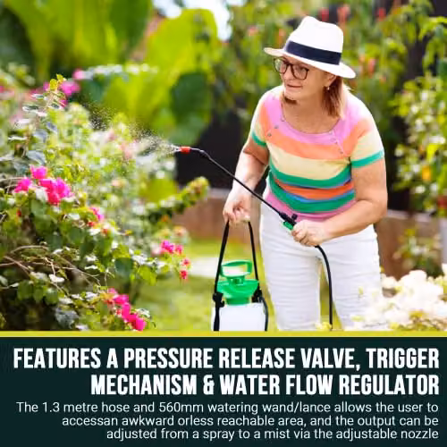 Pelle & Sol Manual Pressure Sprayer with Plastic Lance and Carry Strap, 5 l – 4