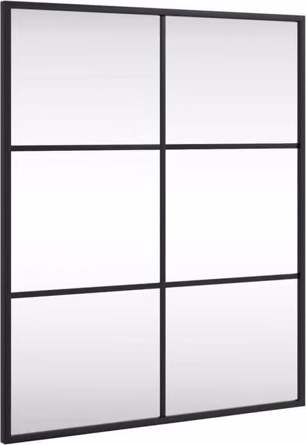 Berkfield Home Minimalist Rectangular Wall Mirror in Black, W: 50 cm, H: 60 cm – 1