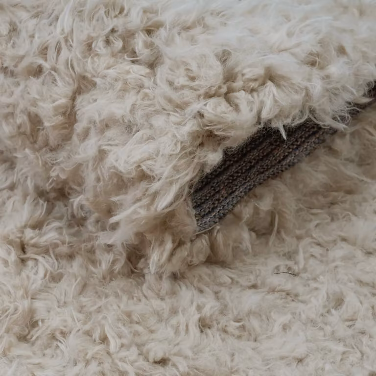 Home Republic Montana Fluffy Textured Rug in Beige, W: 120 cm, L: 170 cm