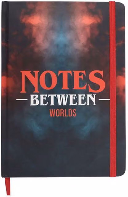 Something Different Notes Between Worlds A5 Lined Hardcover Notebook in Black, Blue, Red and Multicolour