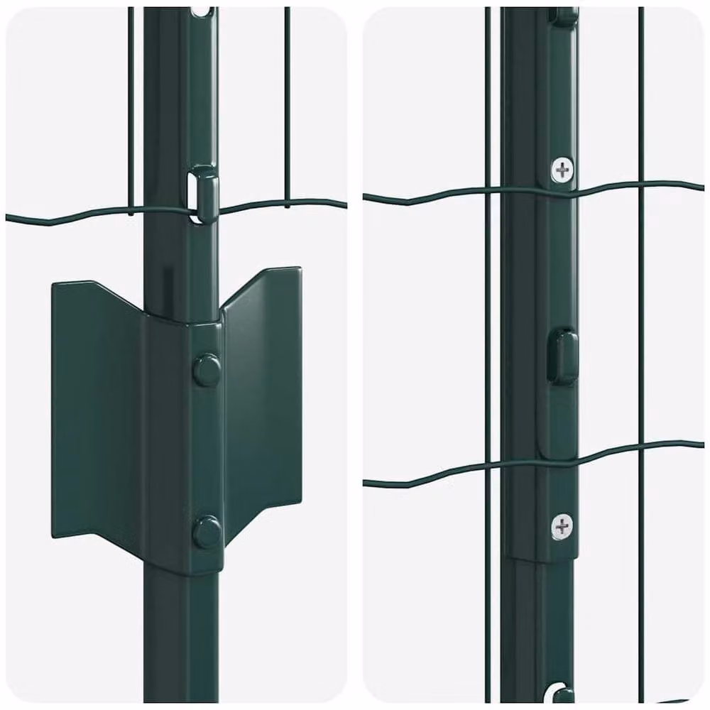 Berkfield Home Green Euro Fence with 11 U-Posts, Steel, 1 x 25 m – 3