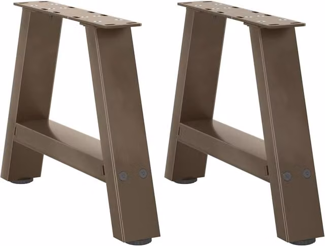 Berkfield Home A-Shaped Steel Coffee Table Legs, 2 Pieces, Black, H 50 cm x W 30.5 cm – 1