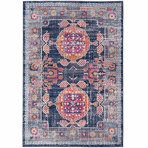 The Rugs Multicoloured Oriental Design Area Rug, W: 200 cm, D: 290 cm – 2
