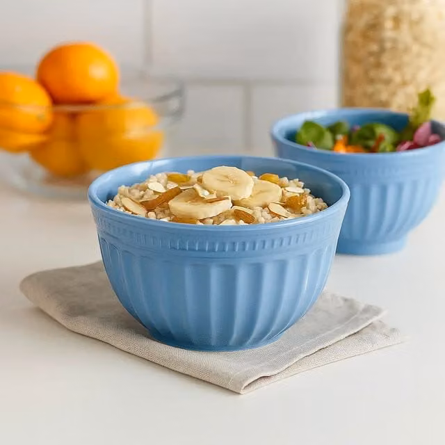 Orsina Blue Versatile Small Round Mixing and Serving Bowl