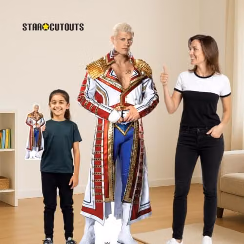 Star Cutouts SC4095 WWE Cody Rhodes American Nightmare Lifesize Cardboard Cutout with Mini, Multicolour – 4