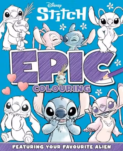 Disney Stitch: Epic Colouring Book for Children, Multicolour, Paper – 1