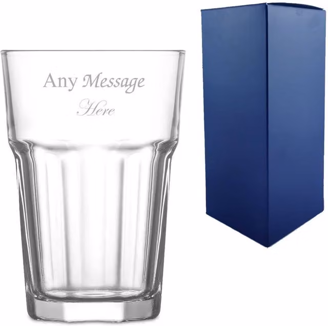 Uniqueful Personalised Aras Hiball Tumbler, 365ml, Clear Glass