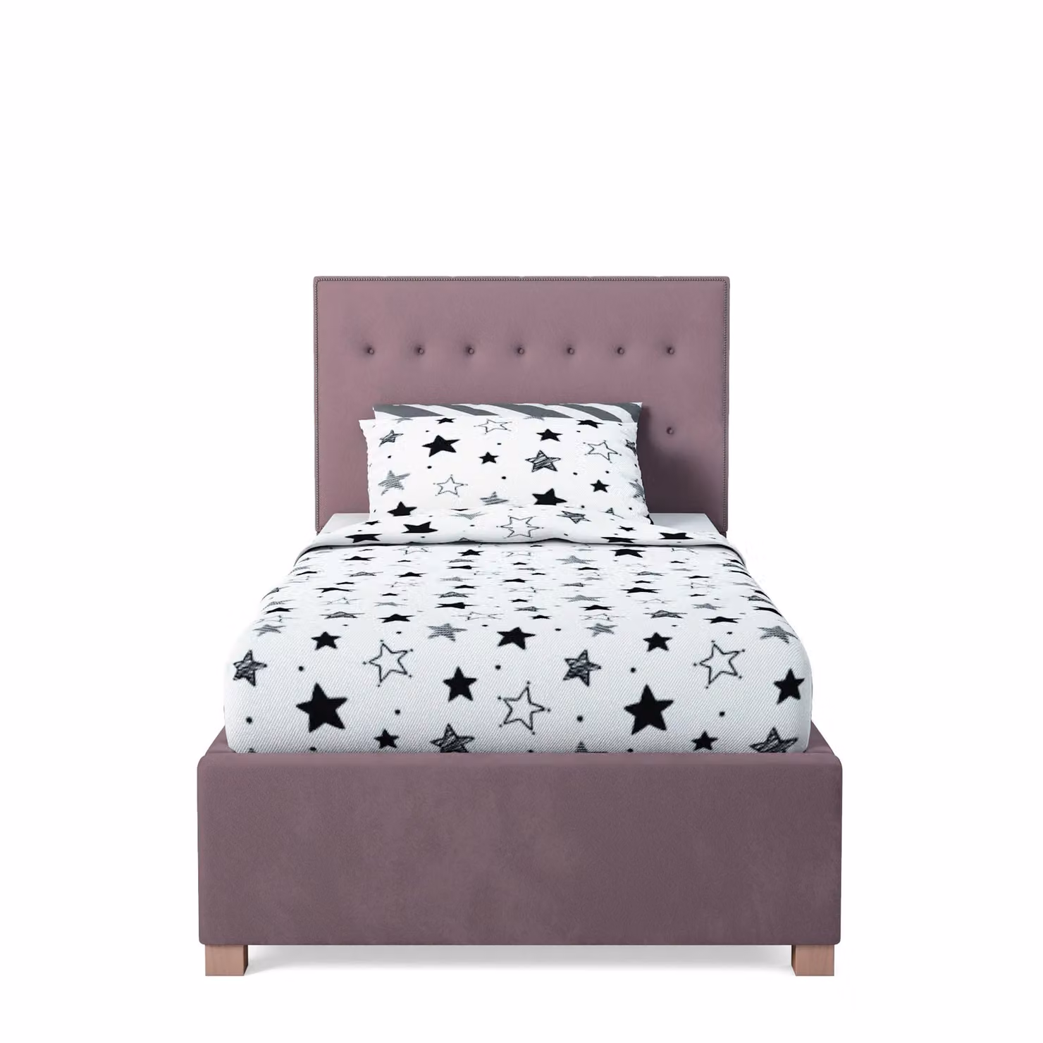 Rest Relax Amelia Pink Fabric Upholstered Single Ottoman Bed with Lift Up Base, W/D/H: 90 x 200 cm – 2