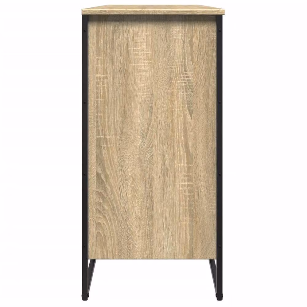 Berkfield Home Shoe Cabinet in Sonoma Oak with Integrated Seat, W/D/H: 80 x 38 x 78 cm – 3