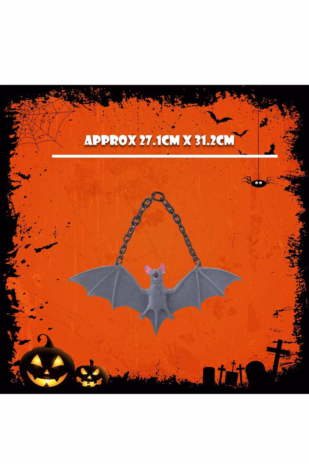 VFM e-Store Grey Hanging Bat Decoration for Halloween Parties – 2
