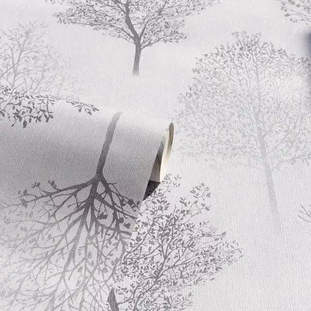 Arthouse Wonderland Botanical Floral Wallpaper in Mid Grey – 1