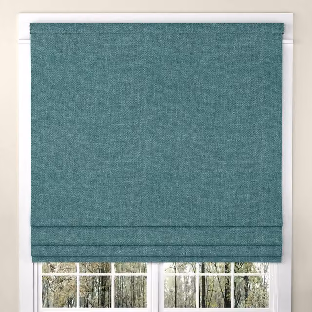 Ante Decor Fjord Made To Measure Blackout Roman Blind in Petrol Blue