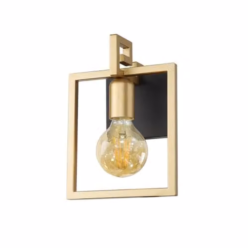 Netlighting Italux Primero Modern Gold and Brass Wall Lamp with Transparent Glass