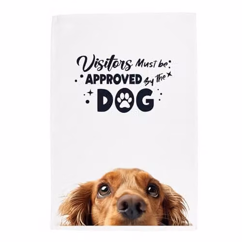 Purely Home Cocker Spaniel Peeping Dog Tea Towel, Multicolour, W: 67 cm, H: 45 cm