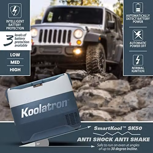 Koolatron SmartKool Bluetooth Enabled Electric Cooler Freezer, 50L, Silver – 3