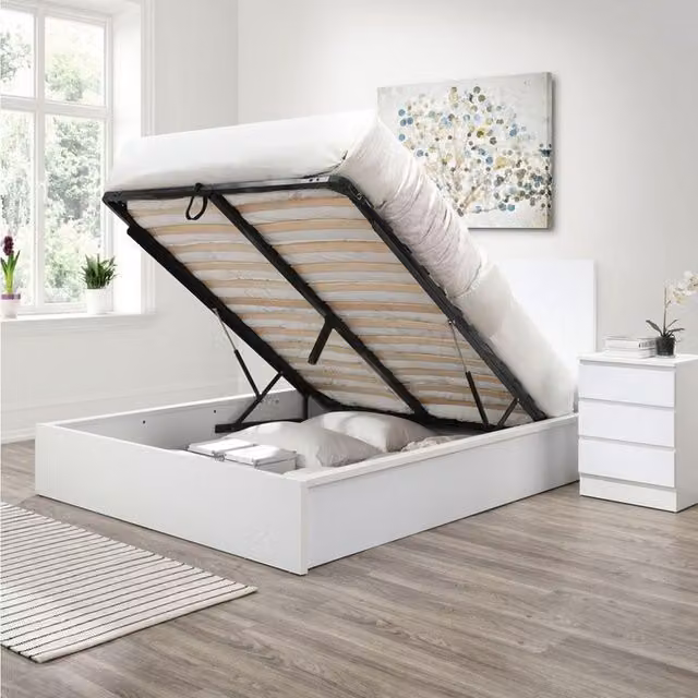 Birlea Oslo King Ottoman Bed in White