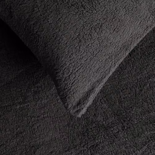 OHS Teddy Fleece Pillowcases, 2 Pack, Charcoal Grey – 2