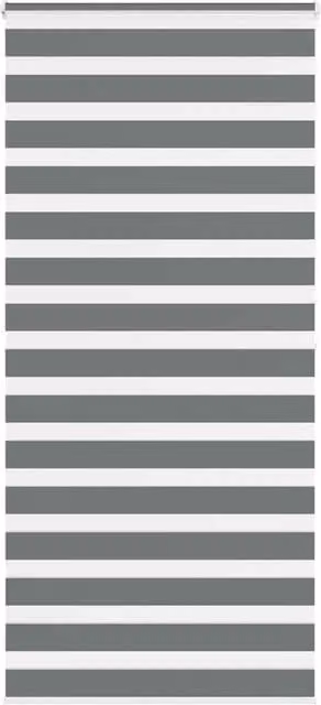 Berkfield Home Zebra Blind in Dark Grey, W: 95 cm, H: 200 cm – 1