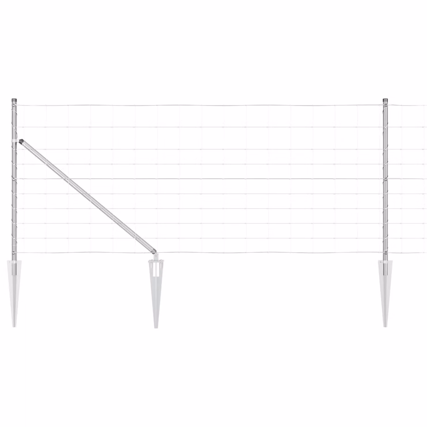 Berkfield Home Field Fence, 1 x 50 m Galvanised Steel, Silver – 2
