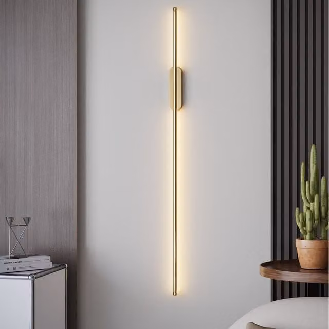 Komore Gold Aluminium Linear LED Wall Light