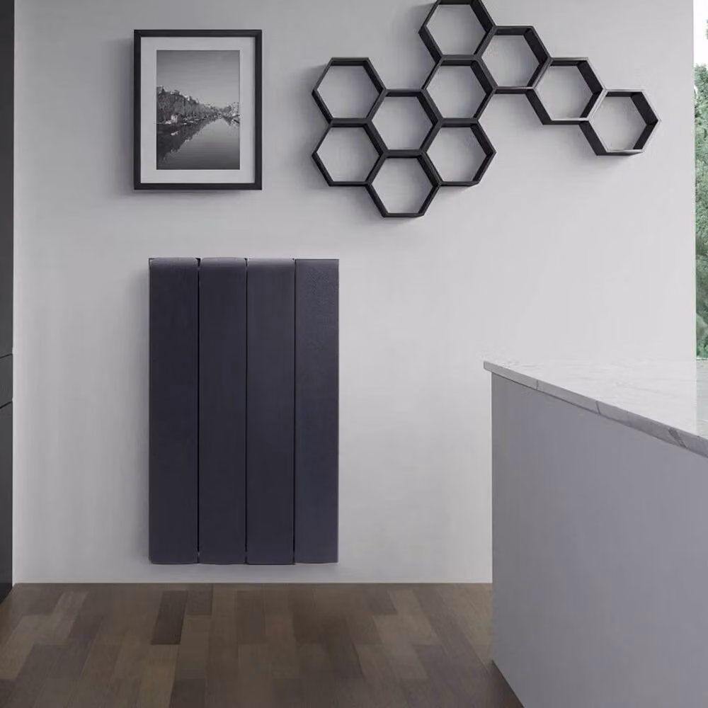 FORGEVIO Black Wall Mounted Electric Convector Panel Heater, W: 106 cm, D: 16.02 cm, H: 42.84 cm – 5