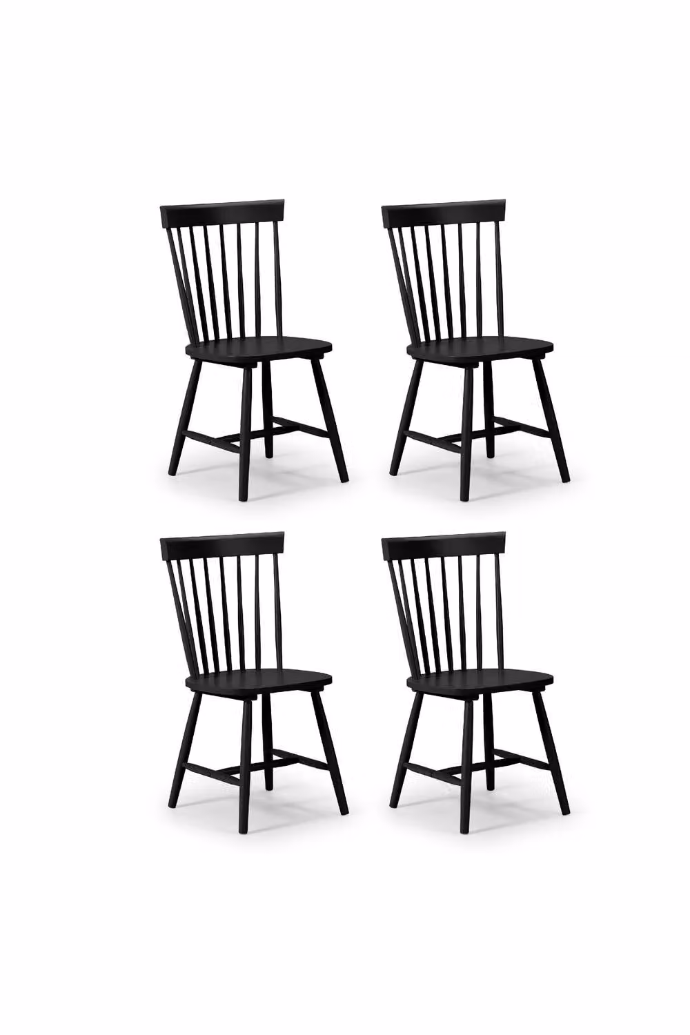 Julian Bowen Torino Spindle Back Dining Chairs in Black (Set of 2) – 3