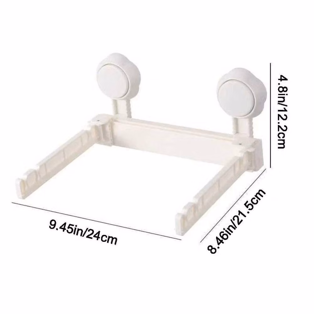 KORVIXA Nail-Free Folding Trash Bag Holder in White or Beige – 2