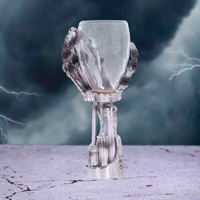 Nemesis Now Terminator 2 Hand Goblet, Silver, Height: 19 cm