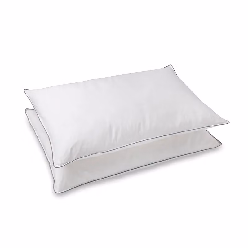 Snug City Luxury Duck Feather and Down Pillow Pair with 100% Cotton Cover in White – 2