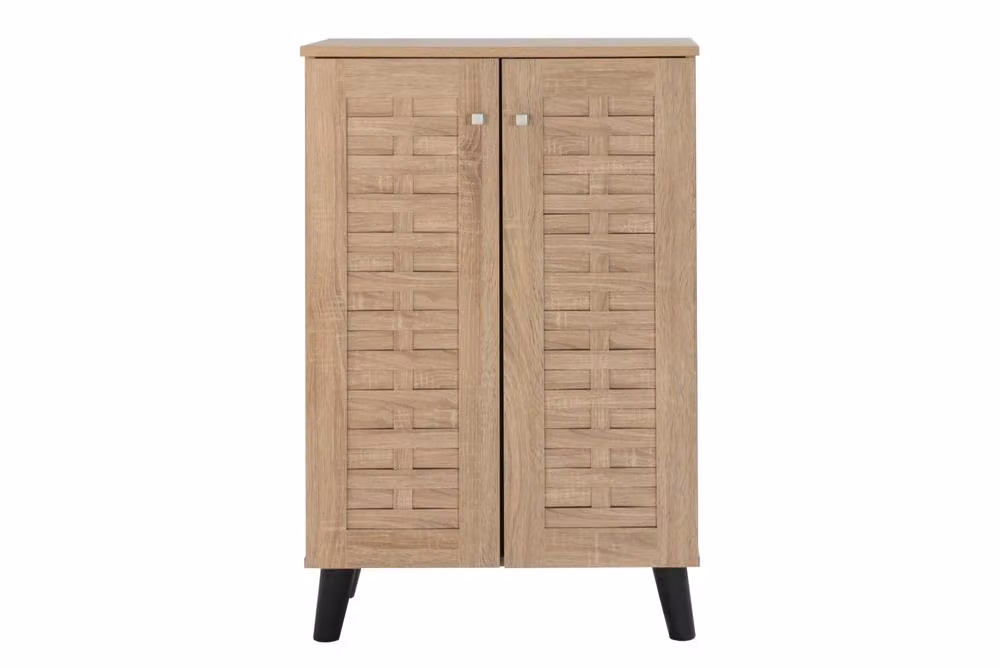 Timber Art Design Modern 2-Door Shoe Storage Cabinet in Light Oak – 2