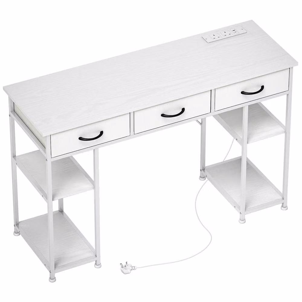 Wyld Haus Riba White Home Office Computer Desk W: 120 cm, H: 76 cm – 2