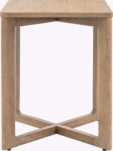 Perch & Parrow Nara Scandinavian Oak Side Table in Grey and Beige