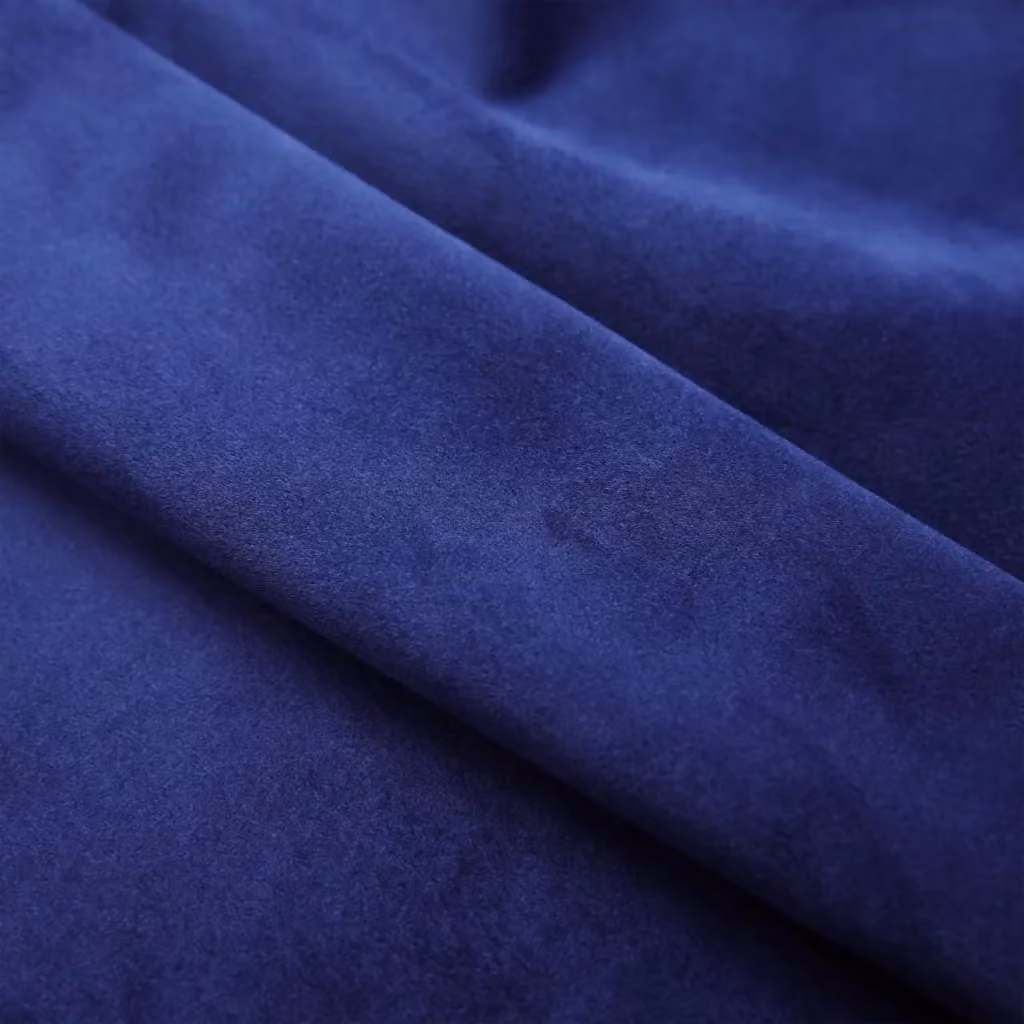 Berkfield Home Dark Blue Velvet Blackout Eyelet Curtains, 2 Pack, W: 140 cm, H: 175 cm – 4