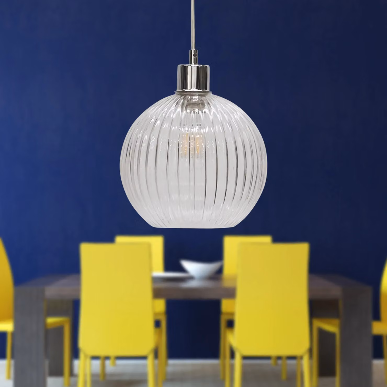 First Choice Lighting Carss Set of 2 Polished Chrome Ceiling Pendants in Silver – 3