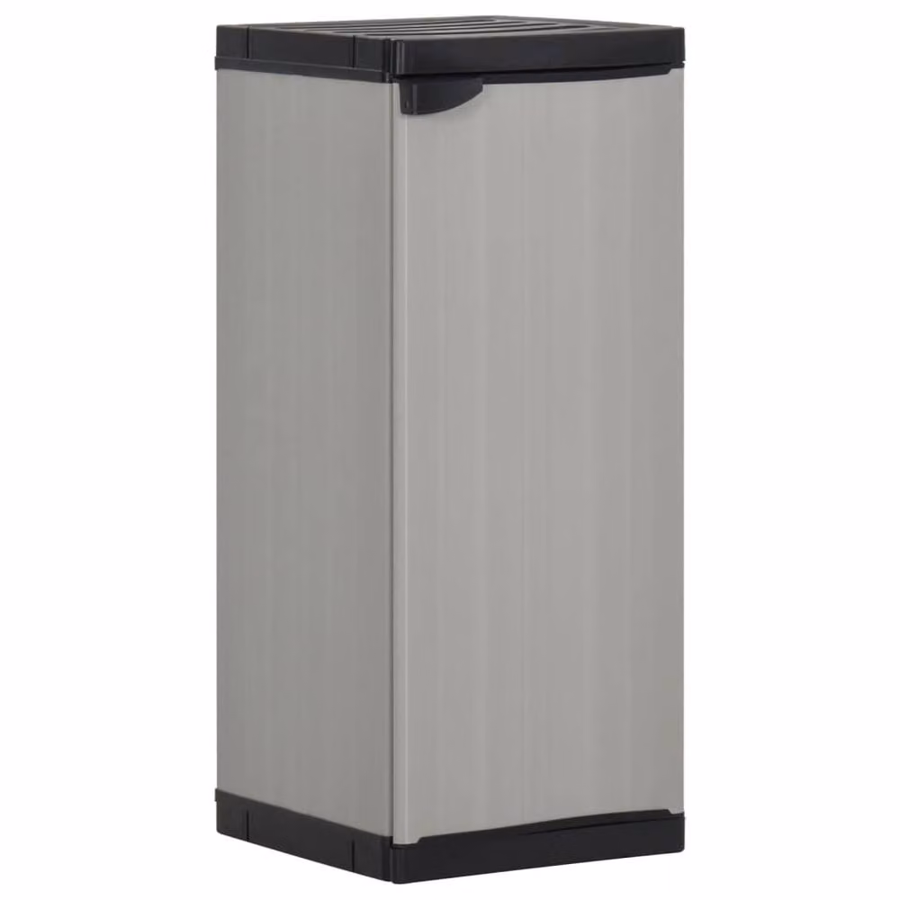 Berkfield Home Garden Storage Cabinet with 1 Internal Shelf, Grey and Black, W/D/H: 35 x 40 x 85 cm – 2