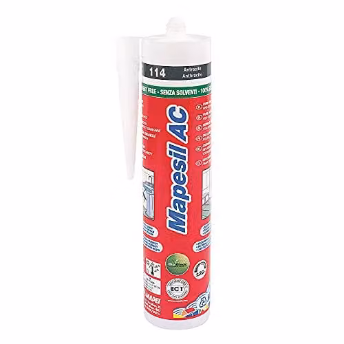 Mapei Mapesil AC Mould Resistant Silicone Sealant, Anthracite Grey, 310 ml