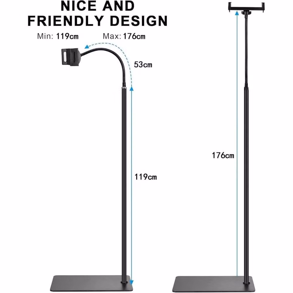 Kelvenix Universal Adjustable Floor Stand Holder in Black – 2