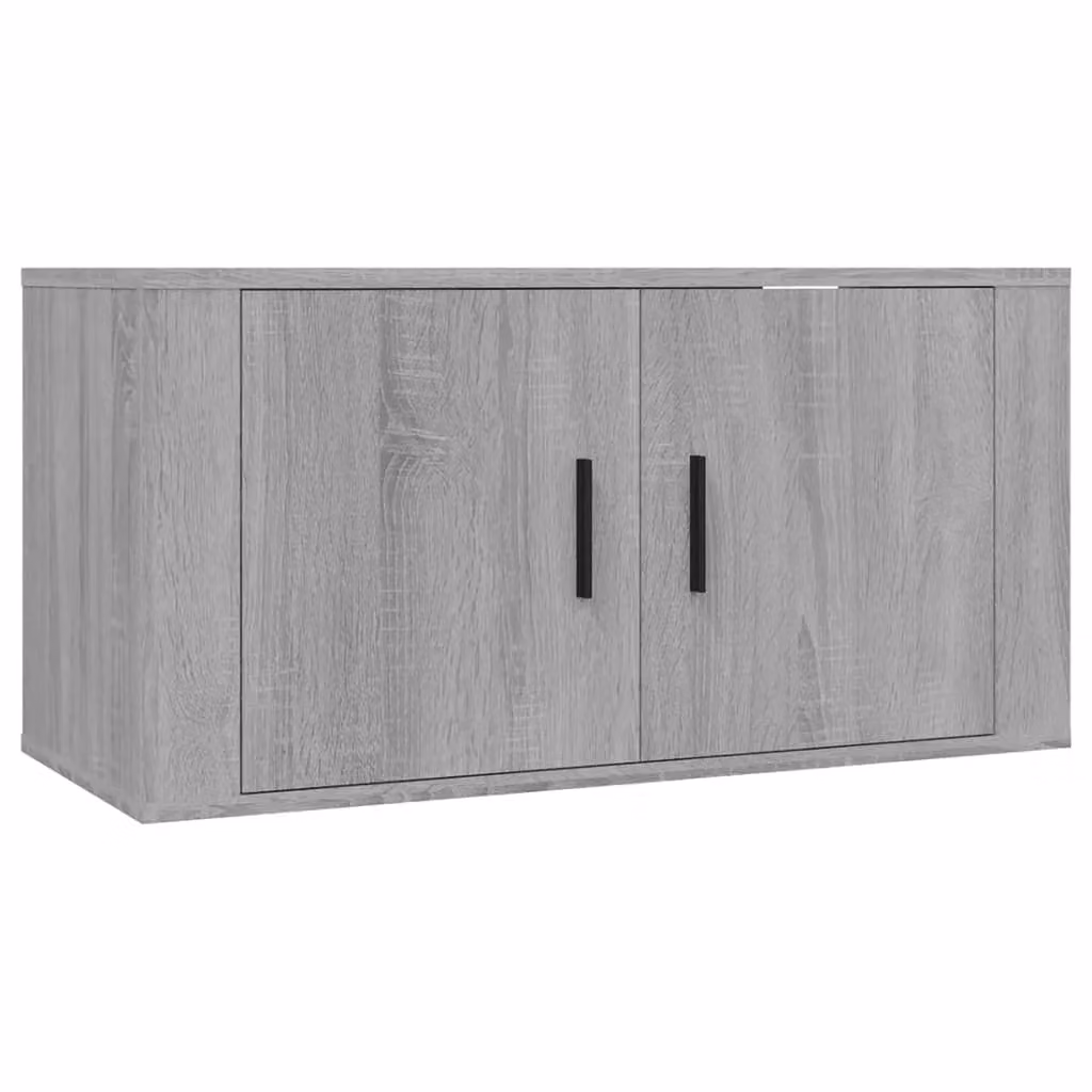 Berkfield Home Wall Mounted TV Cabinet in Grey Sonoma, W: 80 cm, D: 40 cm, H: 34.5 cm – 2