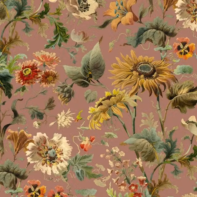 House of Hackney Avalon Botanical Floral Wallpaper in Pink