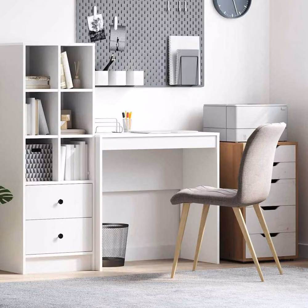 Berkfield Home White MDF Writing Desk, W/D/H: 80 x 40 x 76 cm – 2