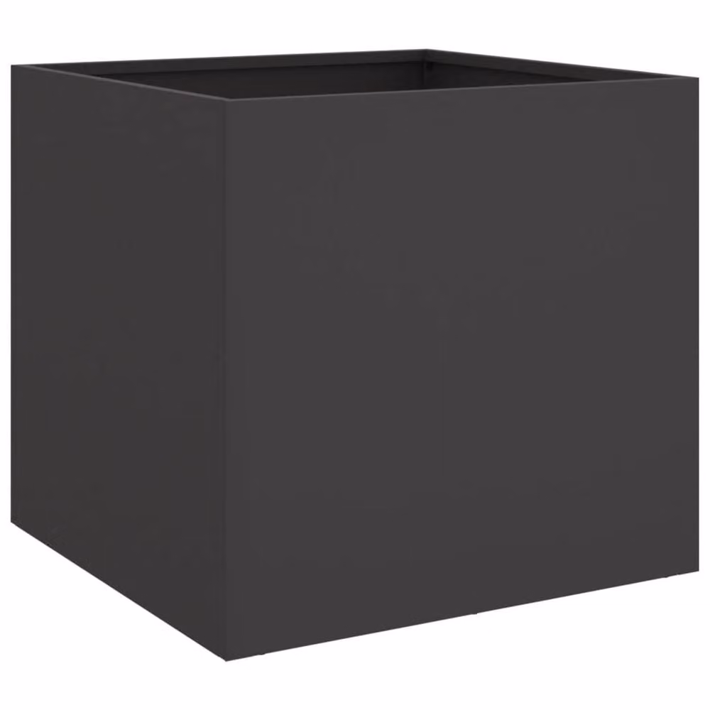 Berkfield Home Steel Planter Tub, 2 Pack, Black, W: 42 cm, D: 40 cm, H: 39 cm – 3