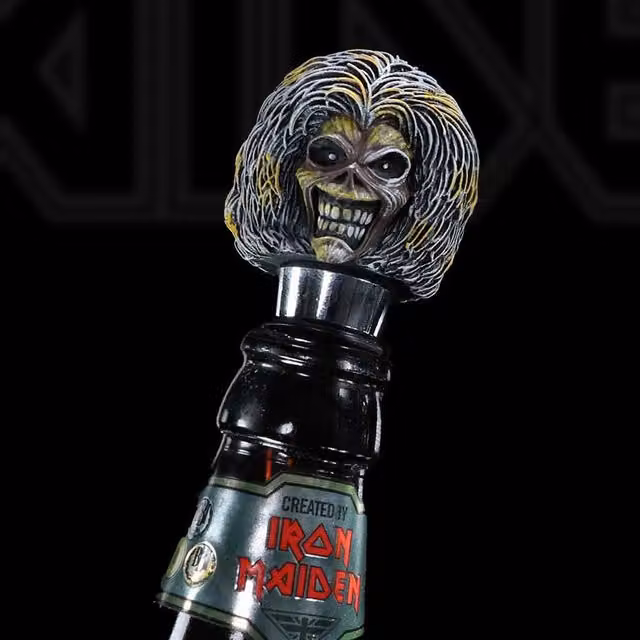 Nemesis Now Iron Maiden Killers Bottle Stopper in Grey and Multicolour, Height: 10 cm