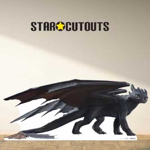 Star Cutouts SC4721 Toothless Dragon Live Action Cardboard Cut Out, Height: 82 cm – 2