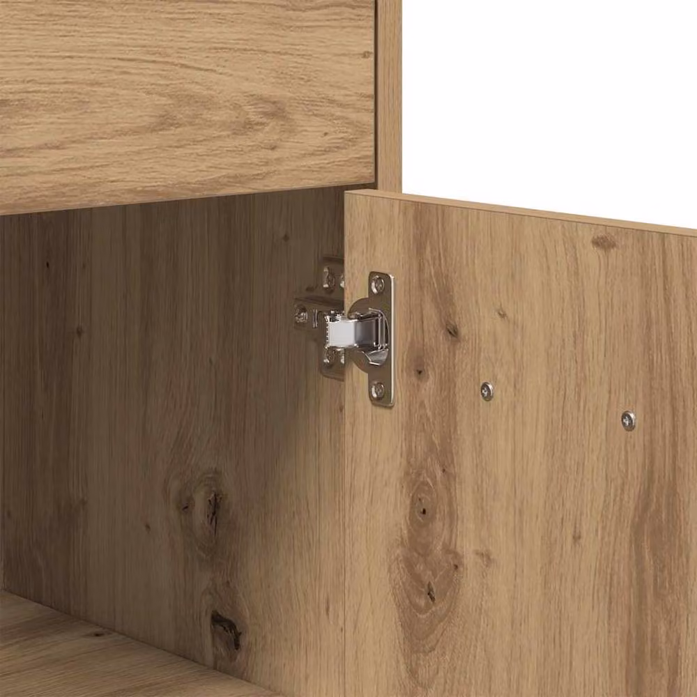 Berkfield Home Artisan Oak Bathroom Cabinet in Brown, W/D/H: 60 x 33 x 80 cm – 2
