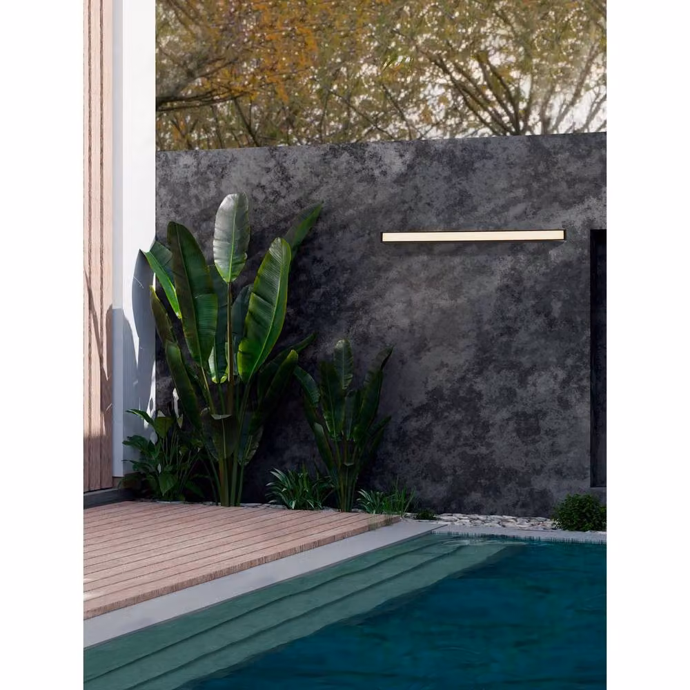 Netlighting Nova Outdoor Flush Wall Lamp in Grey, 36W LED, 1579lm, 3000K, IP65 – 2